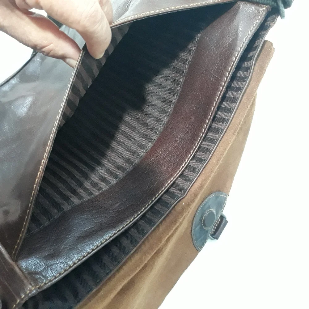 Jack Georges Vintage Genuine Leather Classic Brown Messenger/Crossbody Bag